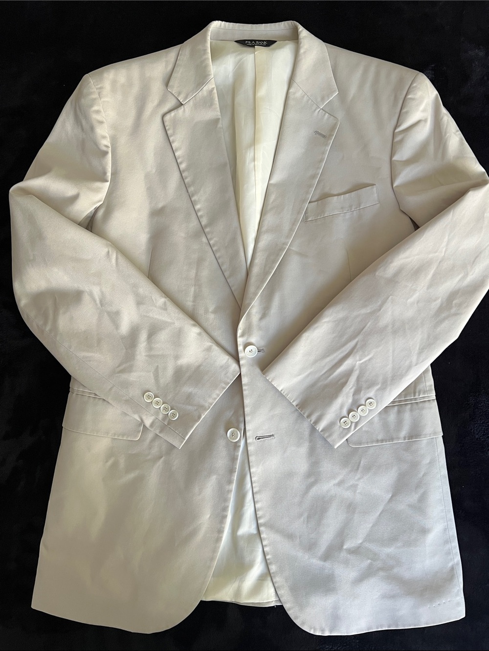 Jos. A. Bank Cream Men's Blazer Lining with Label